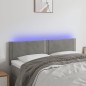 vidaXL Testiera a LED Grigio Chiaro 144x5x78/88 cm in Velluto vidaXL Testiera a LED Grigio Chiaro 144x5x78/88 cm in Velluto