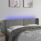 vidaXL Testiera Grigio Chiaro a LED 147x16x78/88 cm in Velluto vidaXL Testiera Grigio Chiaro a LED 147x16x78/88 cm in Velluto