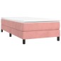 vidaXL Giroletto a Molle con Materasso Rosa 90x190 cm in Velluto