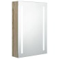 Armadietto Bagno con Specchio e LED Rovere 50x13x70 cm Armadietto Bagno con Specchio e LED Rovere 50x13x70 cm