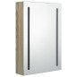 Armadietto Bagno con Specchio e LED Rovere 50x13x70 cm Armadietto Bagno con Specchio e LED Rovere 50x13x70 cm