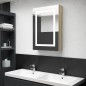 Armadietto Bagno con Specchio e LED Rovere 50x13x70 cm Armadietto Bagno con Specchio e LED Rovere 50x13x70 cm
