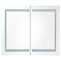 vidaXL Armadietto Bagno con Specchio e LED Bianco e Rovere 80x12x68 cm vidaXL Armadietto Bagno con Specchio e LED Bianco e Rovere 80x12x68 cm