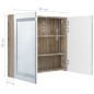 vidaXL Armadietto Bagno con Specchio e LED Bianco e Rovere 80x12x68 cm vidaXL Armadietto Bagno con Specchio e LED Bianco e Rovere 80x12x68 cm