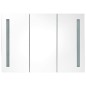 Armadietto Bagno con Specchio e LED Grigio Cemento 89x14x62 cm Armadietto Bagno con Specchio e LED Grigio Cemento 89x14x62 cm