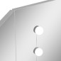 Tavolino da Trucco Angolare LED Grigio Cemento 111x54x141,5 cm Tavolino da Trucco Angolare LED Grigio Cemento 111x54x141,5 cm