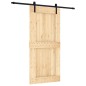 vidaXL Porta Scorrevole con Set Hardware 95x210 cm Legno Massello Pino vidaXL Porta Scorrevole con Set Hardware 95x210 cm Legno Massello Pino