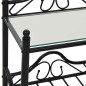 vidaXL Comodino in Acciaio e Vetro Temperato 45x30,5x60cm Nero vidaXL Comodino in Acciaio e Vetro Temperato 45x30,5x60cm Nero