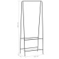 vidaXL Appendiabiti 59x35x150 cm Nero vidaXL Appendiabiti 59x35x150 cm Nero
