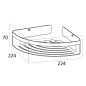 Tiger Mensola da Bagno Angolare Caddy Argento Grande 1400630946 Tiger Mensola da Bagno Angolare Caddy Argento Grande 1400630946
