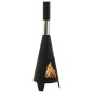 vidaXL Stufa da Giardino con Attizzatoio 38x38x122 cm Acciaio vidaXL Stufa da Giardino con Attizzatoio 38x38x122 cm Acciaio