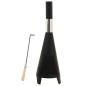 vidaXL Stufa da Giardino con Attizzatoio 38x38x122 cm Acciaio vidaXL Stufa da Giardino con Attizzatoio 38x38x122 cm Acciaio
