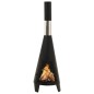 vidaXL Stufa da Giardino con Attizzatoio 38x38x122 cm Acciaio vidaXL Stufa da Giardino con Attizzatoio 38x38x122 cm Acciaio