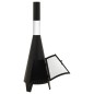 vidaXL Stufa da Giardino con Attizzatoio 38x38x122 cm Acciaio vidaXL Stufa da Giardino con Attizzatoio 38x38x122 cm Acciaio
