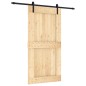 vidaXL Porta Scorrevole con Set Hardware 100x210cm Legno Massello Pino