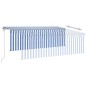 vidaXL Tenda Sole Retrattile Automatica con Parasole 4x3m Blu Bianco vidaXL Tenda Sole Retrattile Automatica con Parasole 4x3m Blu Bianco