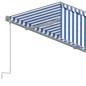 vidaXL Tenda Sole Retrattile Automatica con Parasole 4x3m Blu Bianco vidaXL Tenda Sole Retrattile Automatica con Parasole 4x3m Blu Bianco