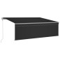 Tenda da Sole Retrattile Automatica con Parasole 4x3m Antracite Tenda da Sole Retrattile Automatica con Parasole 4x3m Antracite