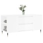 vidaXL Tavolino Salotto Bianco Lucido 102x44,5x50 cm Legno Multistrato vidaXL Tavolino Salotto Bianco Lucido 102x44,5x50 cm Legno Multistrato