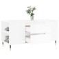 vidaXL Tavolino Salotto Bianco Lucido 102x44,5x50 cm Legno Multistrato vidaXL Tavolino Salotto Bianco Lucido 102x44,5x50 cm Legno Multistrato