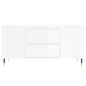 vidaXL Tavolino Salotto Bianco Lucido 102x44,5x50 cm Legno Multistrato vidaXL Tavolino Salotto Bianco Lucido 102x44,5x50 cm Legno Multistrato