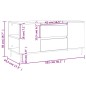 vidaXL Tavolino Salotto Bianco Lucido 102x44,5x50 cm Legno Multistrato vidaXL Tavolino Salotto Bianco Lucido 102x44,5x50 cm Legno Multistrato