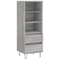 vidaXL Credenza Grigio Sonoma 40x36x110 cm in Legno Multistrato vidaXL Credenza Grigio Sonoma 40x36x110 cm in Legno Multistrato