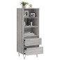 vidaXL Credenza Grigio Sonoma 40x36x110 cm in Legno Multistrato vidaXL Credenza Grigio Sonoma 40x36x110 cm in Legno Multistrato
