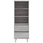 vidaXL Credenza Grigio Sonoma 40x36x110 cm in Legno Multistrato vidaXL Credenza Grigio Sonoma 40x36x110 cm in Legno Multistrato