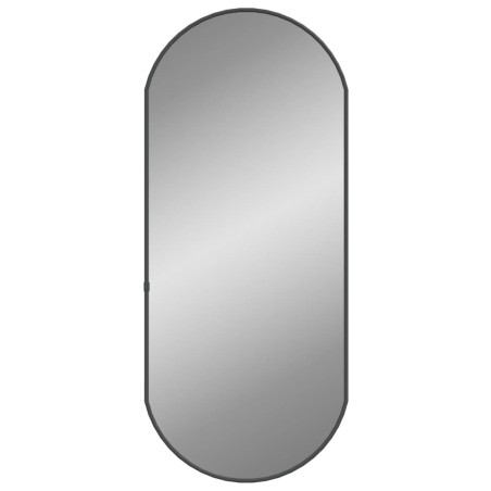 vidaXL Specchio da Parete Nero 70x30 cm Ovale
