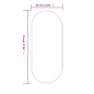 vidaXL Specchio da Parete Nero 70x30 cm Ovale