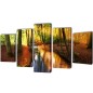 5 pz Set Stampa su Tela da Muro Modello Bosco 200 x 100 cm 5 pz Set Stampa su Tela da Muro Modello Bosco 200 x 100 cm
