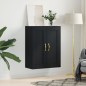 vidaXL Mobile a Parete Nero 69,5x34,90 cm in Legno Multistrato vidaXL Mobile a Parete Nero 69,5x34,90 cm in Legno Multistrato