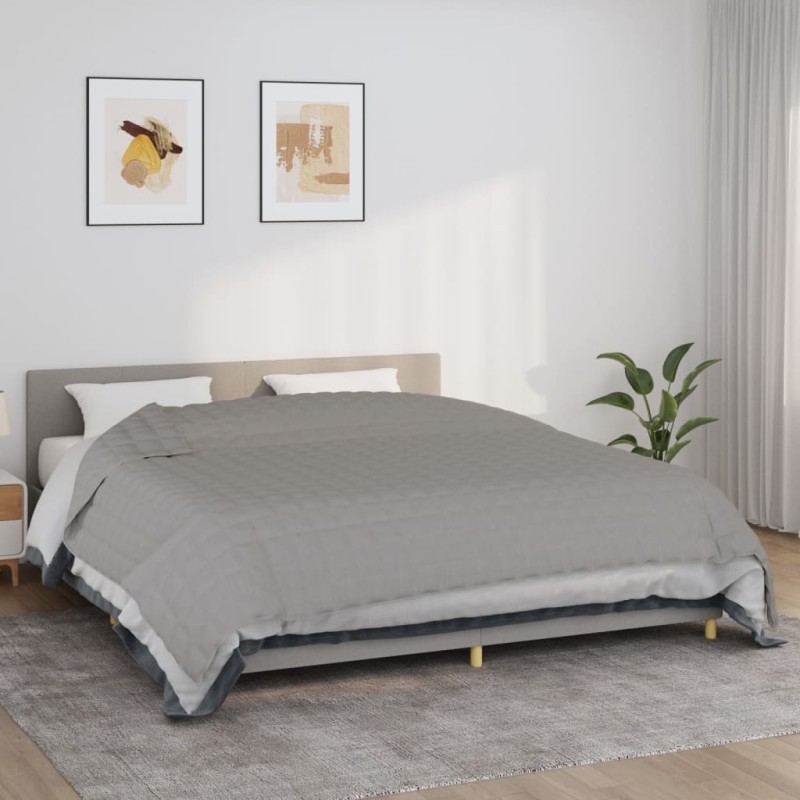 Coperta Ponderata Grigia 235x290 cm 15 kg Tessuto Coperta Ponderata Grigia 235x290 cm 15 kg Tessuto