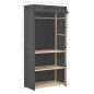 vidaXL Armadio a 3 Ripiani Grigio 79x40x170 cm in Tessuto vidaXL Armadio a 3 Ripiani Grigio 79x40x170 cm in Tessuto