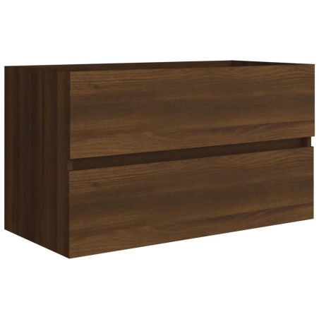 vidaXL Mobile Lavabo Rovere Marrone 80x38,5x45 cm Legno Multistrato
