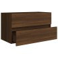 vidaXL Mobile Lavabo Rovere Marrone 80x38,5x45 cm Legno Multistrato vidaXL Mobile Lavabo Rovere Marrone 80x38,5x45 cm Legno Multistrato