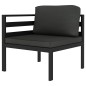 vidaXL Set Divani da Giardino 2 pz con Cuscini in Alluminio Antracite vidaXL Set Divani da Giardino 2 pz con Cuscini in Alluminio Antracite