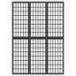 Divisorio Pieghevole 3 Pannelli Stile Giapponese 120x170cm Nero
