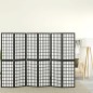 Divisorio Pieghevole 6 Pannelli Stile Giapponese 240x170cm Nero Divisorio Pieghevole 6 Pannelli Stile Giapponese 240x170cm Nero