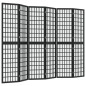Divisorio Pieghevole 6 Pannelli Stile Giapponese 240x170cm Nero Divisorio Pieghevole 6 Pannelli Stile Giapponese 240x170cm Nero
