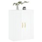 vidaXL Mobile a Parete Bianco Lucido 69,5x34x90 cm Legno Multistrato vidaXL Mobile a Parete Bianco Lucido 69,5x34x90 cm Legno Multistrato