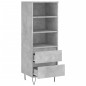 vidaXL Credenza Grigio Cemento 40x36x110 cm in Legno Multistrato vidaXL Credenza Grigio Cemento 40x36x110 cm in Legno Multistrato