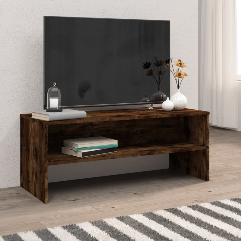 Mobile Porta TV Rovere Fumo 100x40x40 cm in Legno Multistrato Mobile Porta TV Rovere Fumo 100x40x40 cm in Legno Multistrato