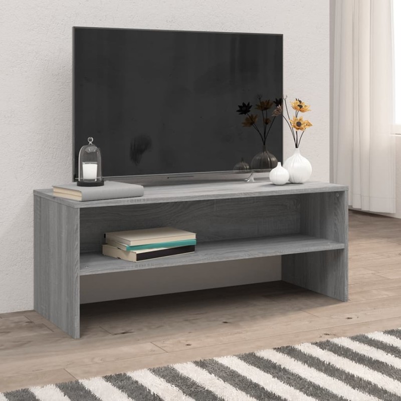 Mobile Porta TV Grigio Sonoma 100x40x40 cm in Legno Multistrato Mobile Porta TV Grigio Sonoma 100x40x40 cm in Legno Multistrato