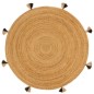vidaXL Tappeto Intrecciato con Nappe 150 cm Iuta Rotondo vidaXL Tappeto Intrecciato con Nappe 150 cm Iuta Rotondo