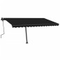 vidaXL Tenda da Sole Retrattile Manuale LED 450x350 cm Antracite vidaXL Tenda da Sole Retrattile Manuale LED 450x350 cm Antracite