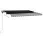 vidaXL Tenda da Sole Retrattile Manuale LED 450x350 cm Antracite vidaXL Tenda da Sole Retrattile Manuale LED 450x350 cm Antracite