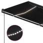 vidaXL Tenda da Sole Retrattile Manuale con LED 4,5x3,5 m Antracite vidaXL Tenda da Sole Retrattile Manuale con LED 4,5x3,5 m Antracite