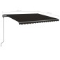 vidaXL Tenda da Sole Retrattile Manuale con LED 4,5x3,5 m Antracite vidaXL Tenda da Sole Retrattile Manuale con LED 4,5x3,5 m Antracite